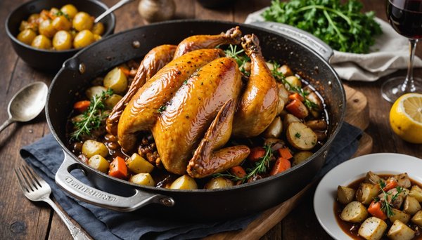 Recettes faciles pour préparer un savoureux poulet braisé de bordeaux